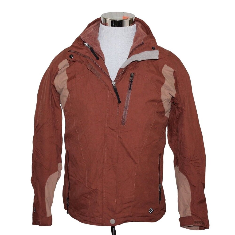 Outdoor Products Large Brown 3 In 1 Full Zip Winter Ski Snowboarding Jacket - Picture 2 of 12